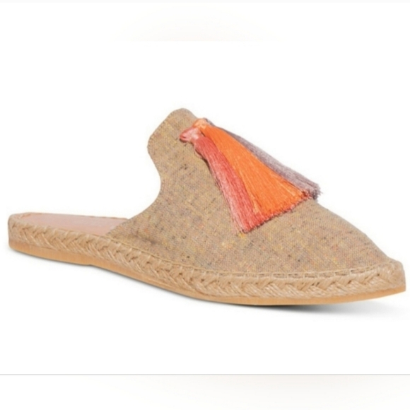SILVIA COBOS SUNRISE TASSEL ESPADRILLE MULES SIZE 9 NIB - Picture 1 of 4